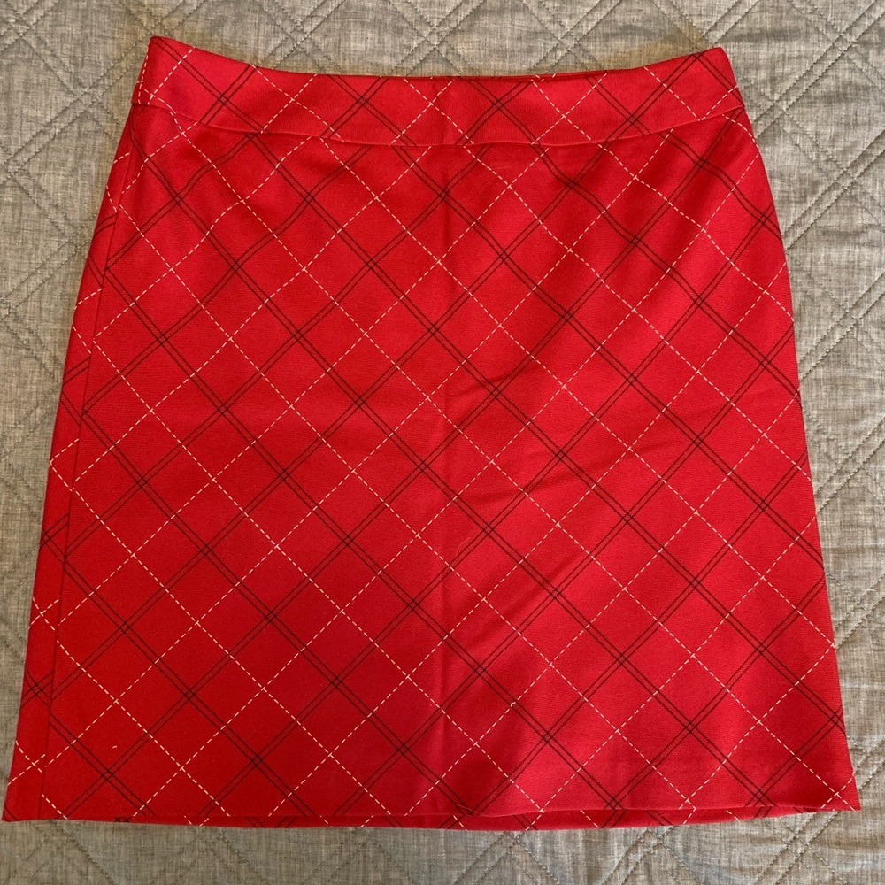 Red Plaid Skirt